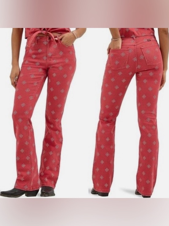 Wrangler Denim - Red Wrangler High Rise Bold Boot Jeans in Diamond Bay Size US12/31 x 32 NWT